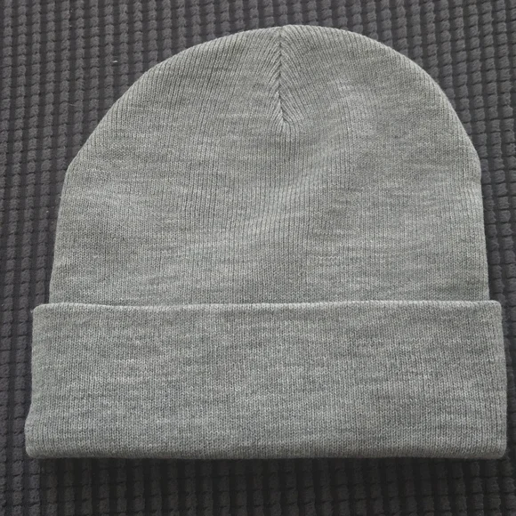 Ed Hardy Gray Beanie with Tiger and Rose Embroidery - Picture 2 of 5